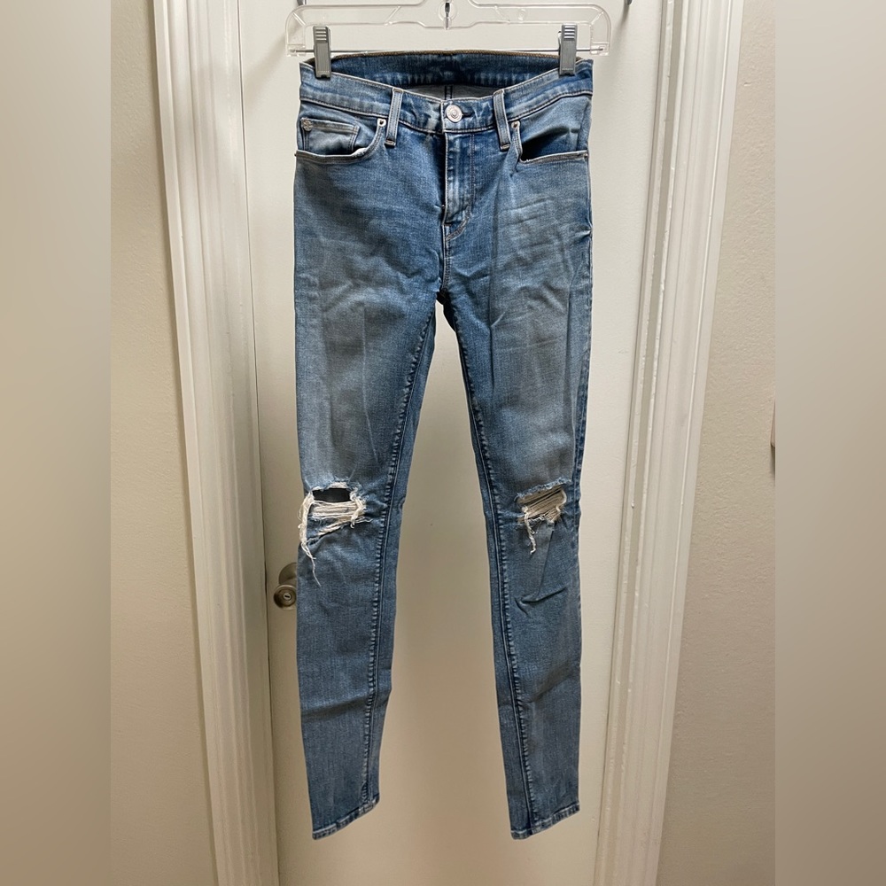 Hudson Skinny jeans with distressing